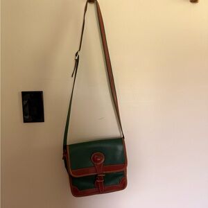 Dooney & Bourke Vintage Green Brown Pebbled Leather
Crossbody Purse Bag